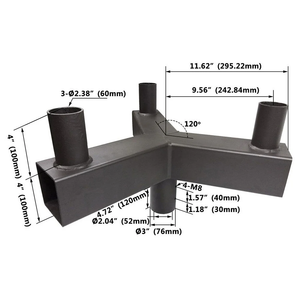 TRIPLE 120° HORIZONTAL TENON ADAPTOR