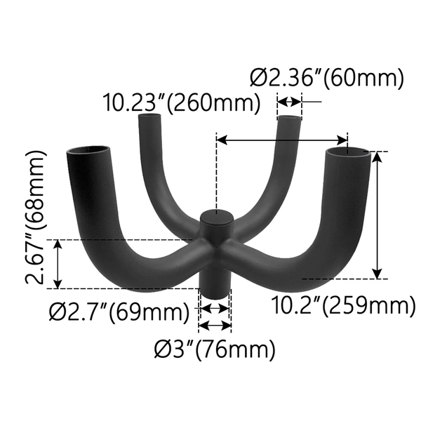 90° QUAD BULLHORN