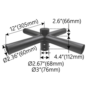 QUAD 90° SPOKE BRACKET