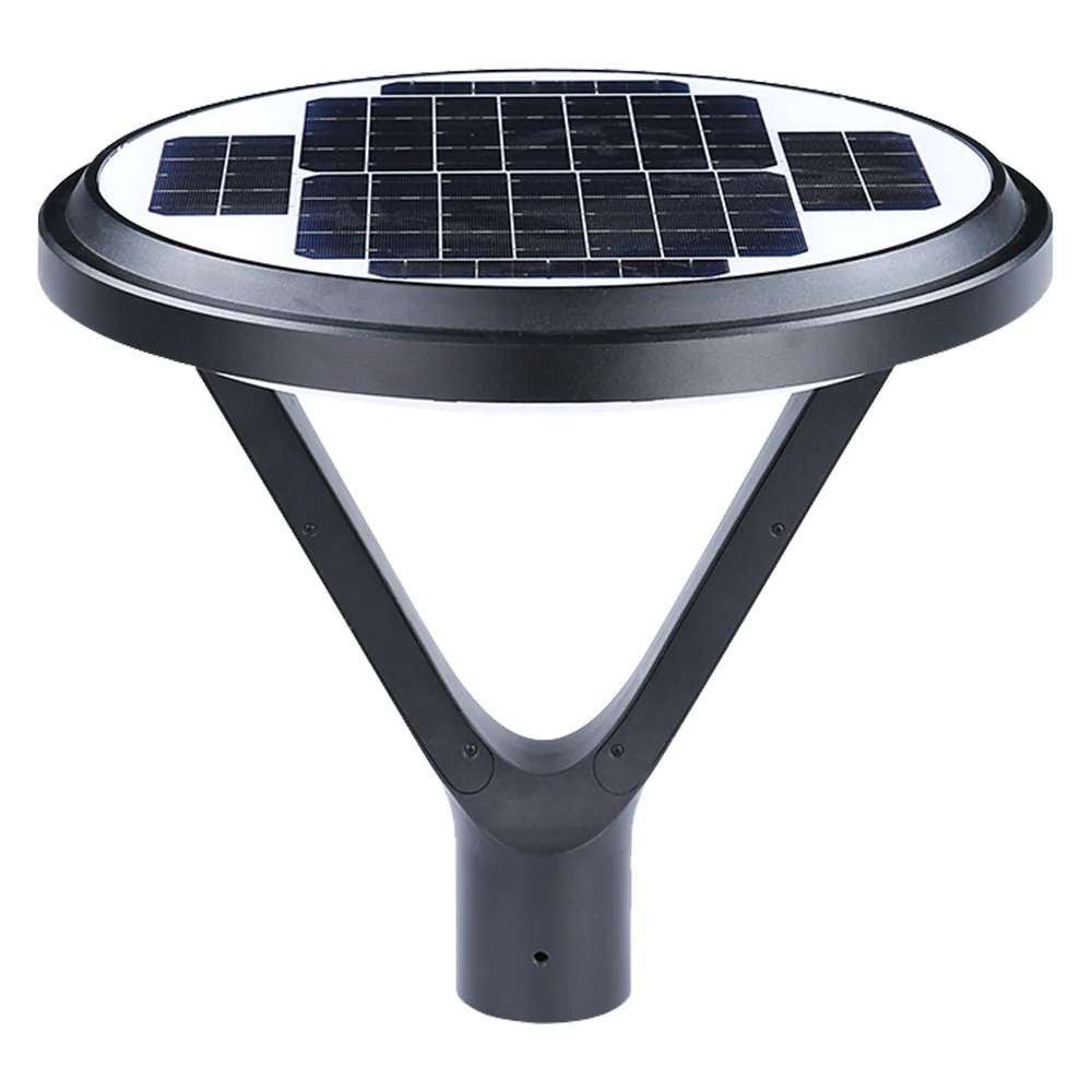 12W SOLAR LED ROUND POST TOP