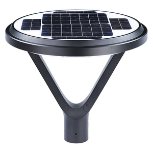 12W SOLAR LED ROUND POST TOP