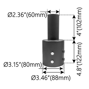 3 INCH ROUND POLE ADAPTER