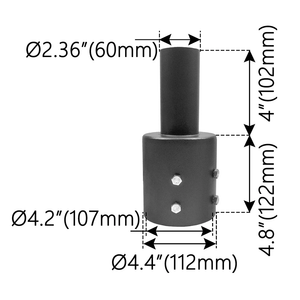 4 INCH ROUND POLE ADAPTER