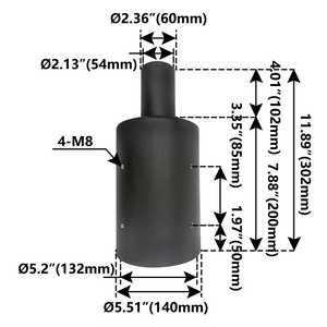 5 INCH ROUND POLE ADAPTER