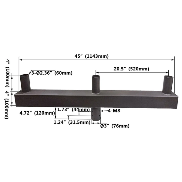 LOW PROFILE TRIPLE BULLHORN ADAPTER