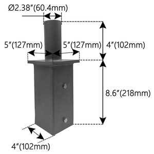 5 INCH SQUARE POLE ADAPTER