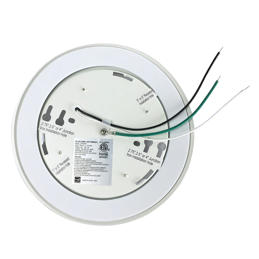 6 INCH 15W LED DISK DOWN LIGHT 5CCT SELECTABLE
